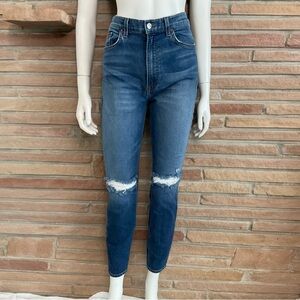 GRLFRND High Rise Ripped Stretch Jeans The Kendall Size 28